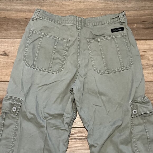 Women's VTG Levis SilverTab Khakis Cargo Pants 11 Light Green Canvas Baggy Skate - Picture 8 of 12